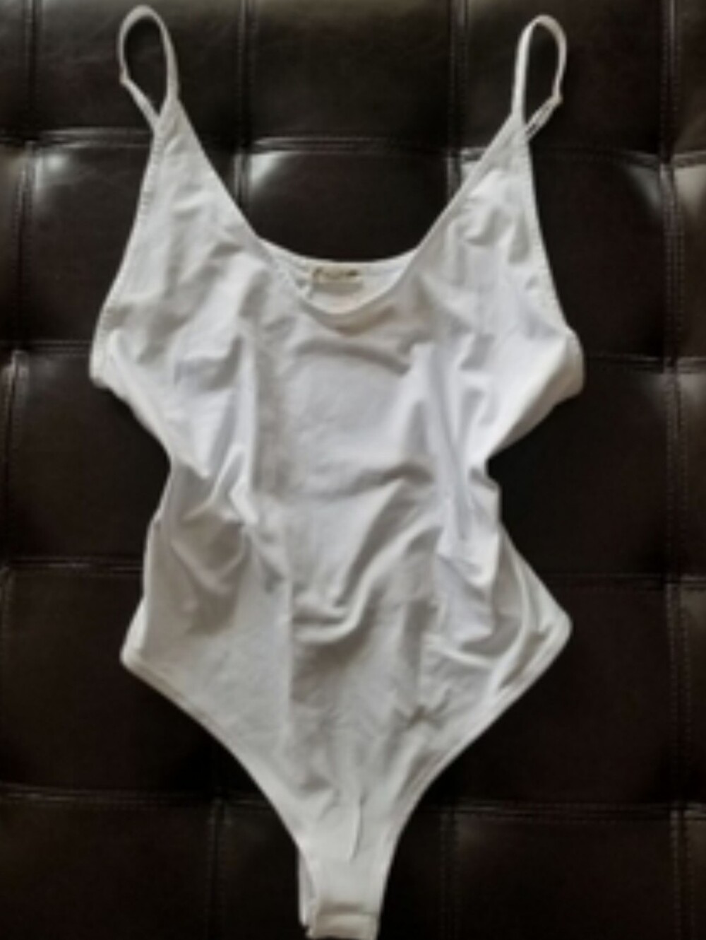 ❗Free People White Thong Bodysuit Small❗